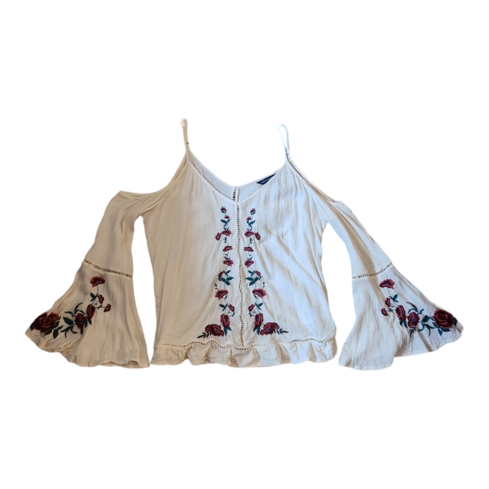 Crepe off the shoulder top